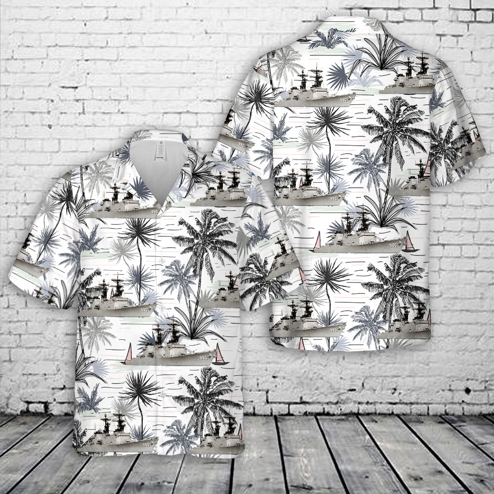 US Navy USS Moosbrugger DD-980 Hawaiian Shirt