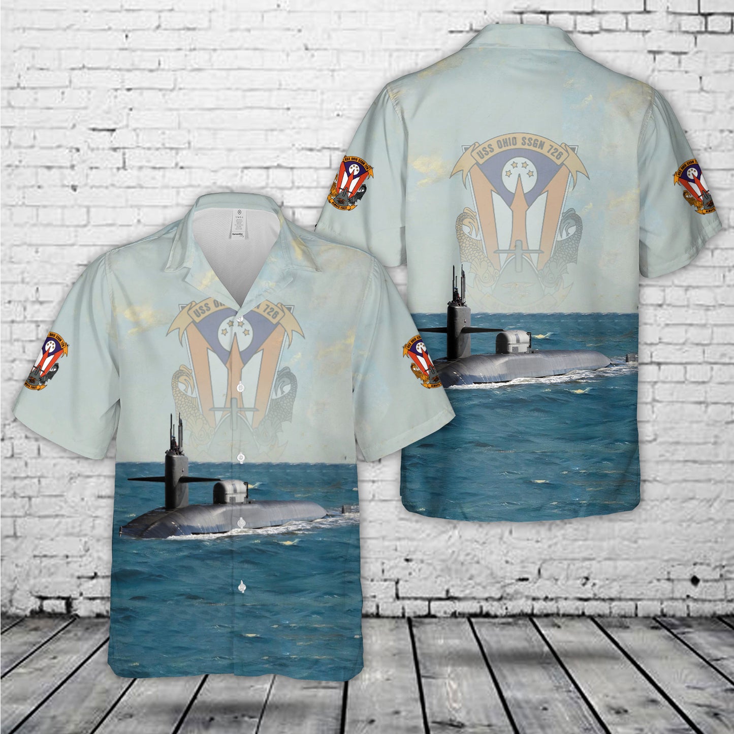 US Navy USS Ohio Class SSGN-726 Nuclear Submarine Hawaiian Shirt