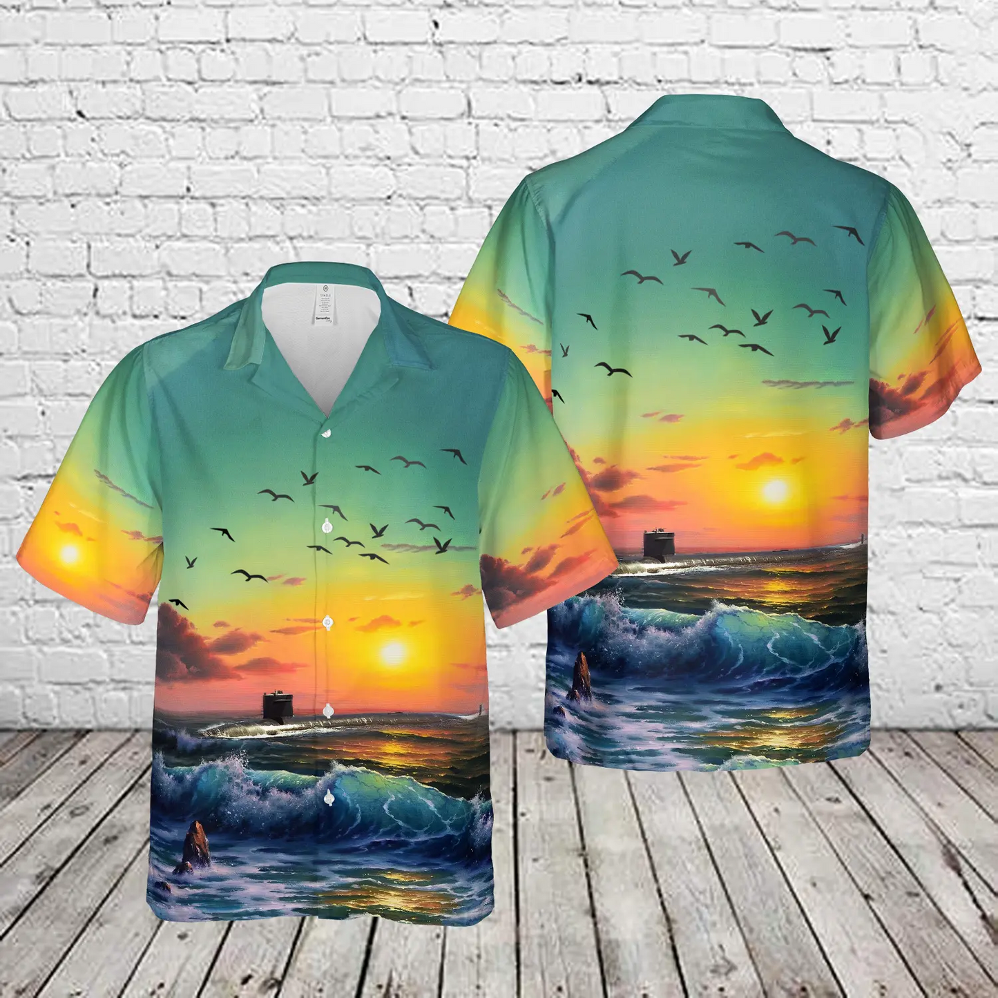 US Navy USS Plunger (SSN-595) Hawaiian Shirt