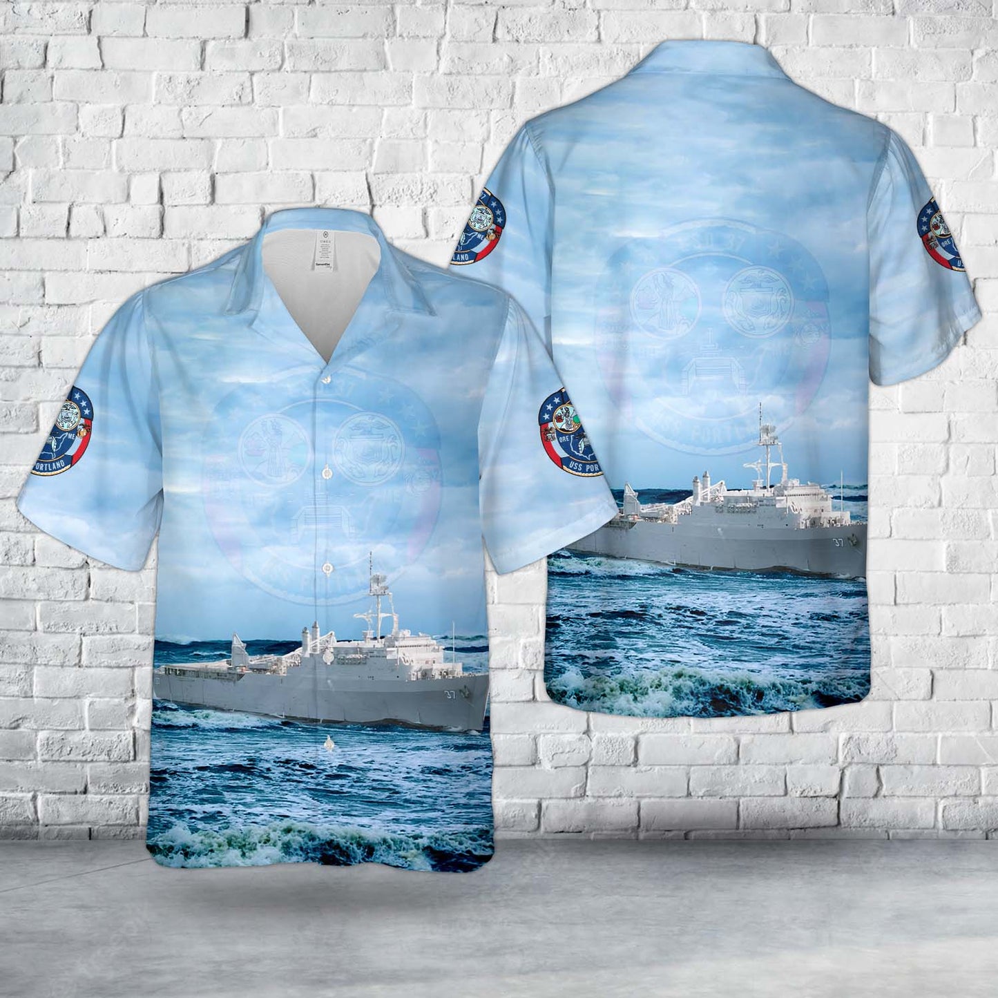 US Navy USS Portland (LSD-37) Hawaiian Shirt