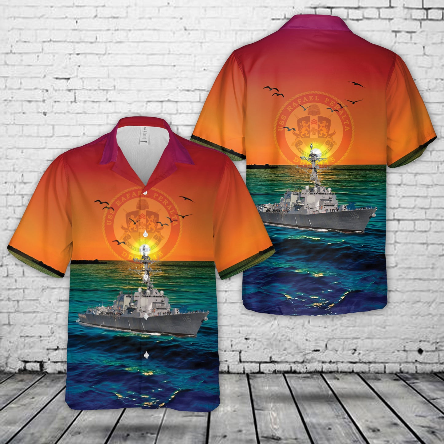 US Navy USS Rafael Peralta (DDG-115) Hawaiian Shirt