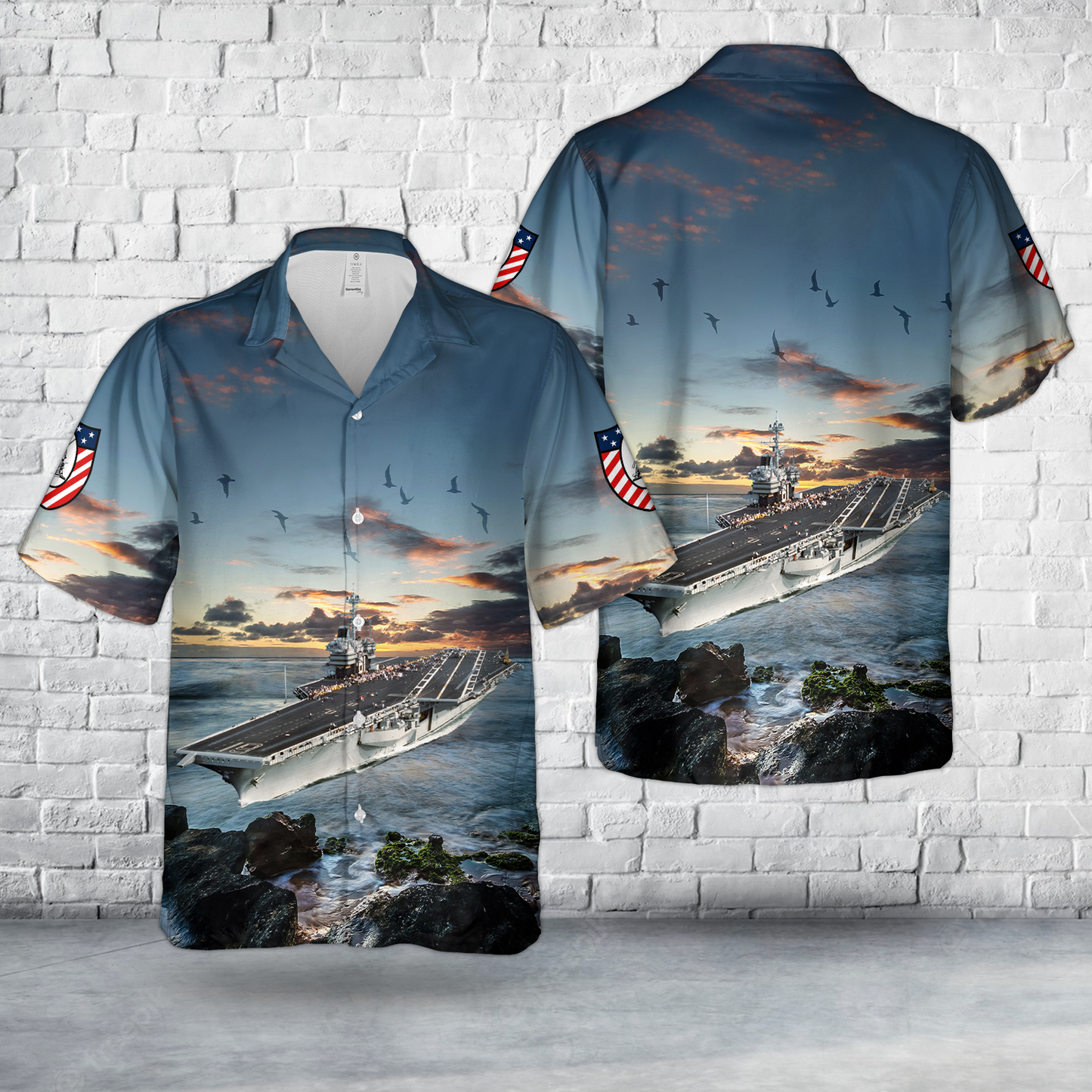 US Navy USS Ranger (CV-61) Hawaiian Shirt