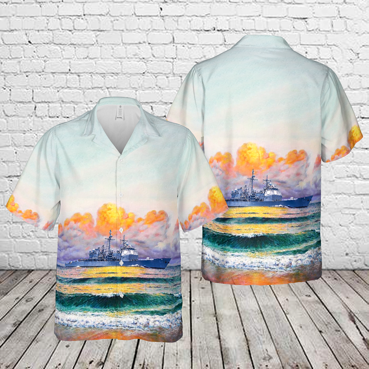 US Navy USS Robert Smalls (CG-62) Hawaiian Shirt