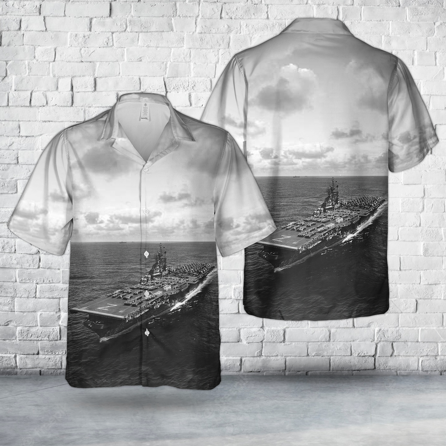 US Navy USS Shangri-La (CV/CVA/CVS-38) Hawaiian Shirt