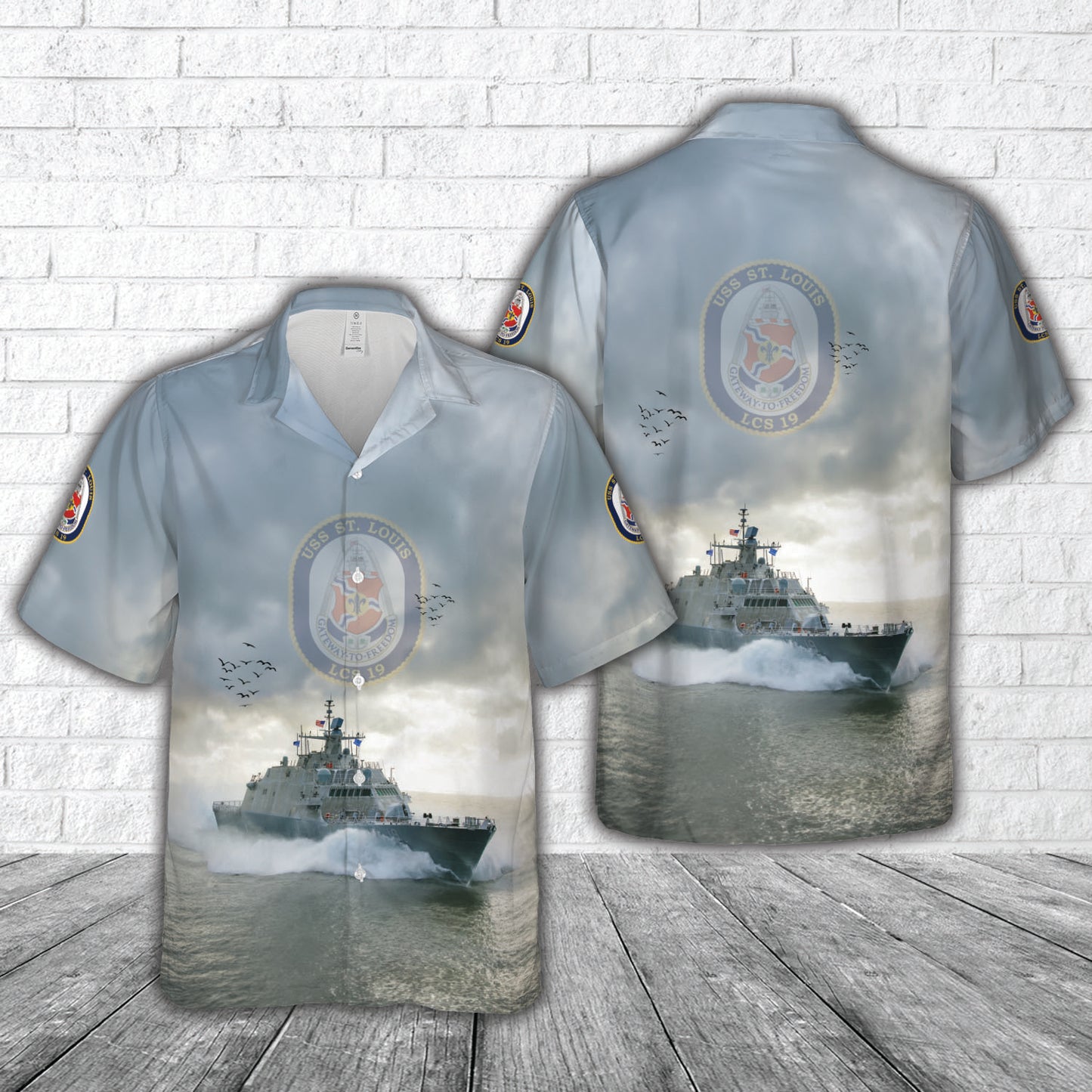 US Navy USS St. Louis (LCS-19) Freedom-class littoral combat ship Hawaiian Shirt