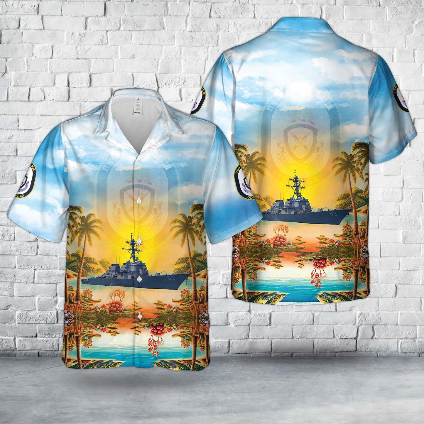 US Navy USS Stethem (DDG-63) Arleigh Burke-class destroyer Hawaiian Shirt
