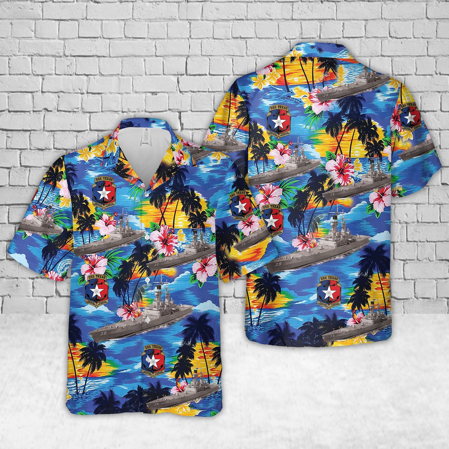US Navy USS Texas (CGN-39) Hawaiian Shirt