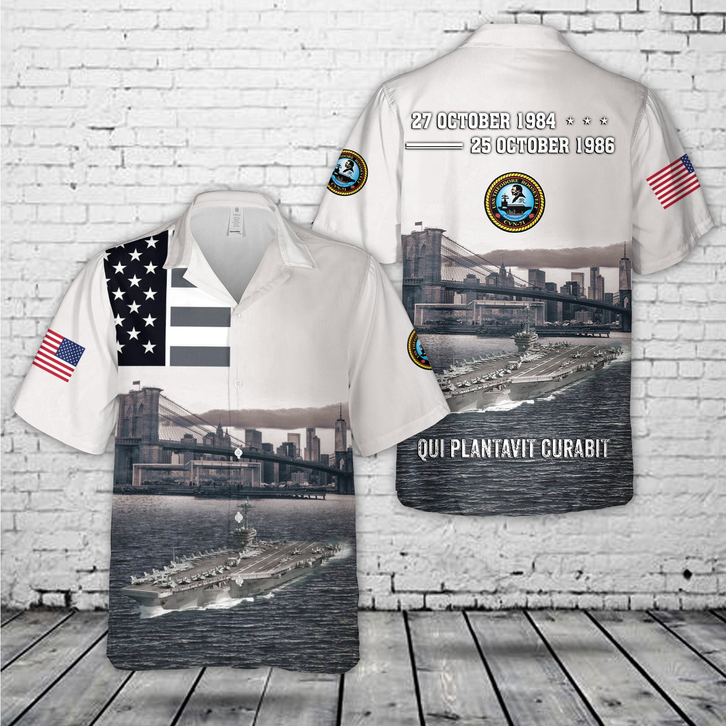US Navy USS Theodore Roosevelt (CVN-71) Hawaiian Shirt