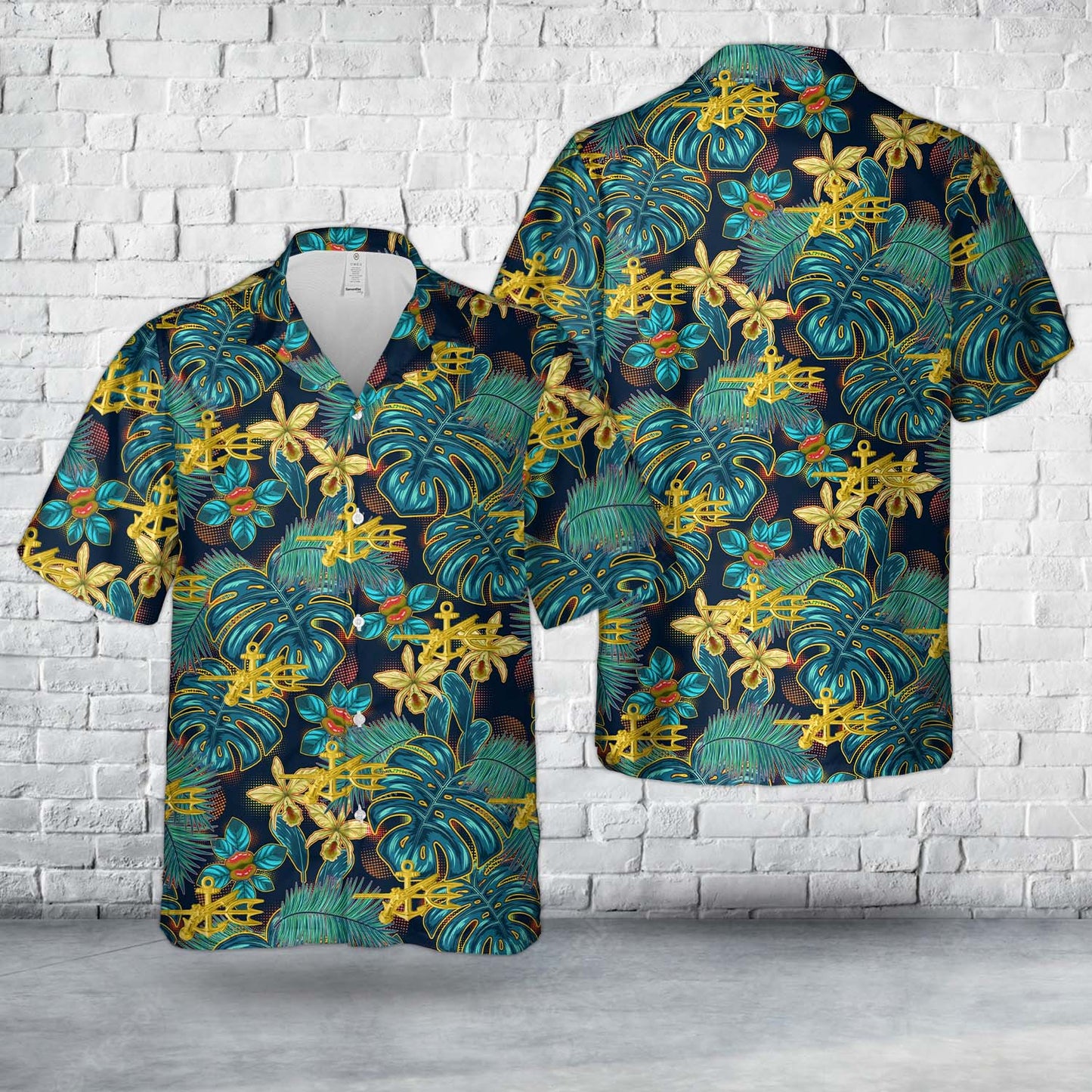 US Navy Underwater Demolition Badge Hawaiian Shirt