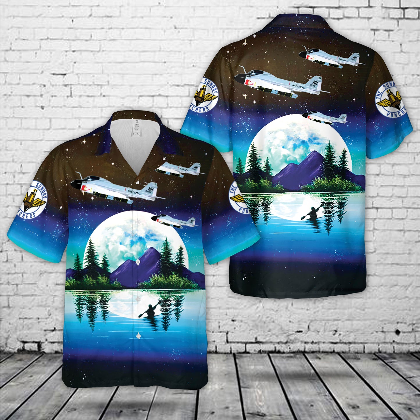 US Navy VA-75 Sunday Punchers (1968) A-6a Intruder Hawaiian Shirt