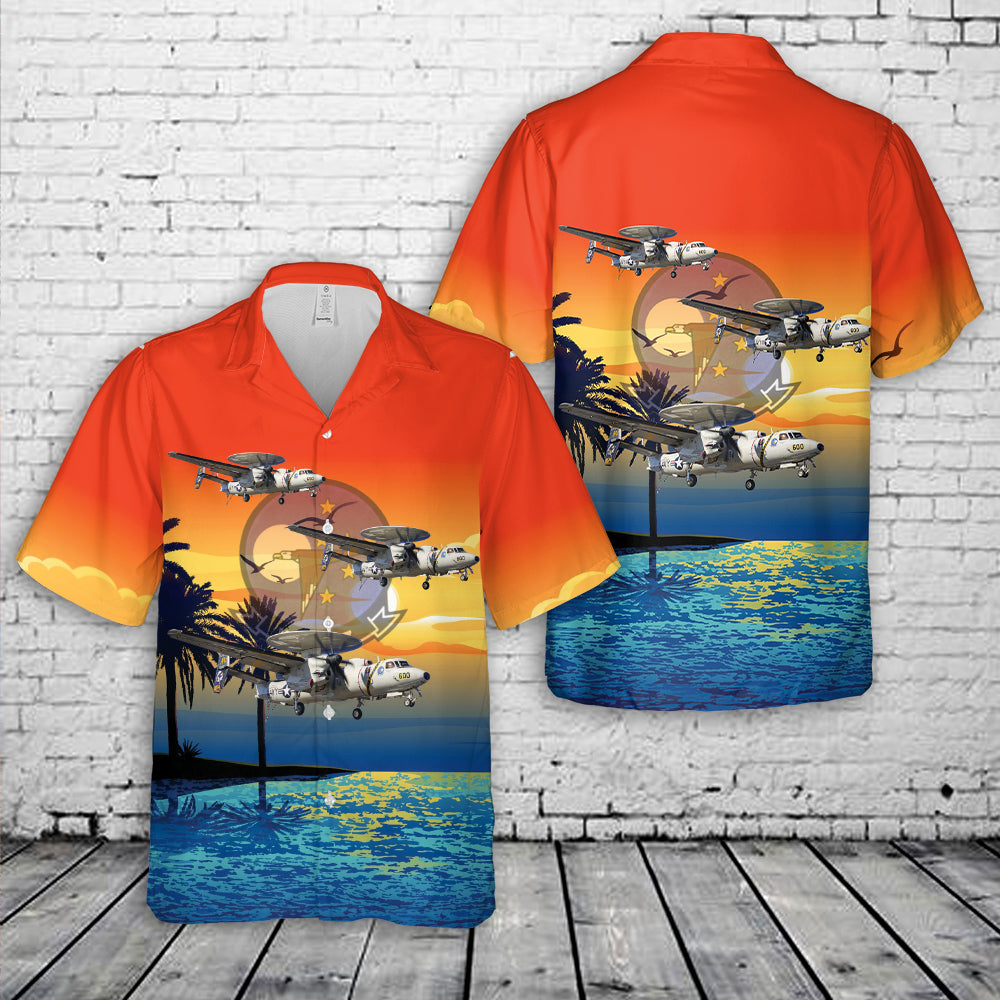 US Navy VAW-117 The Wallbangers E-2B Hawkeye Hawaiian Shirt
