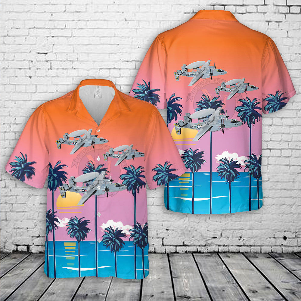 US Navy VAW-78 Fighting Escargots E-2C Hawaiian Shirt