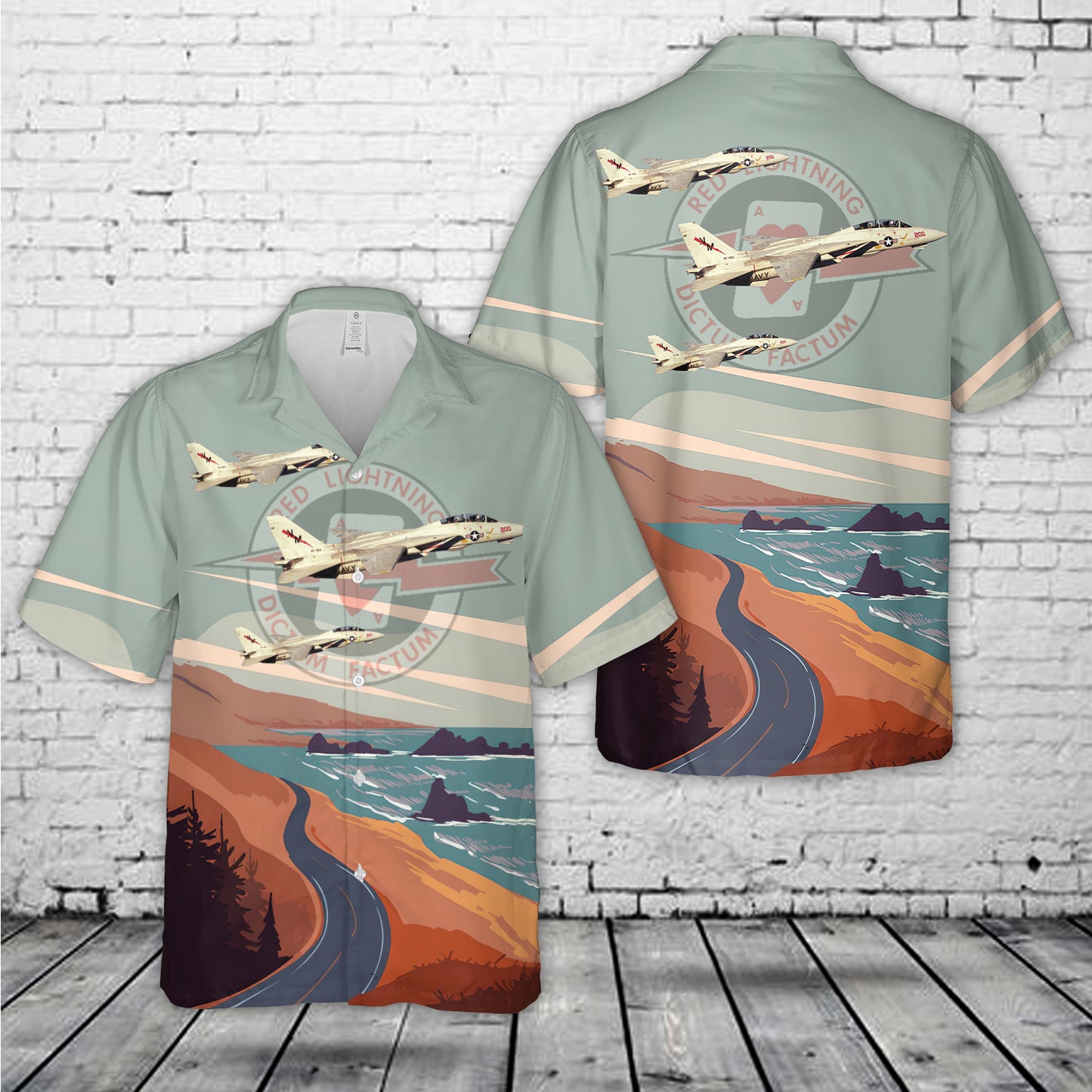 US Navy VF-194 (1986-1988) F-14A Tomcat Hawaiian Shirt