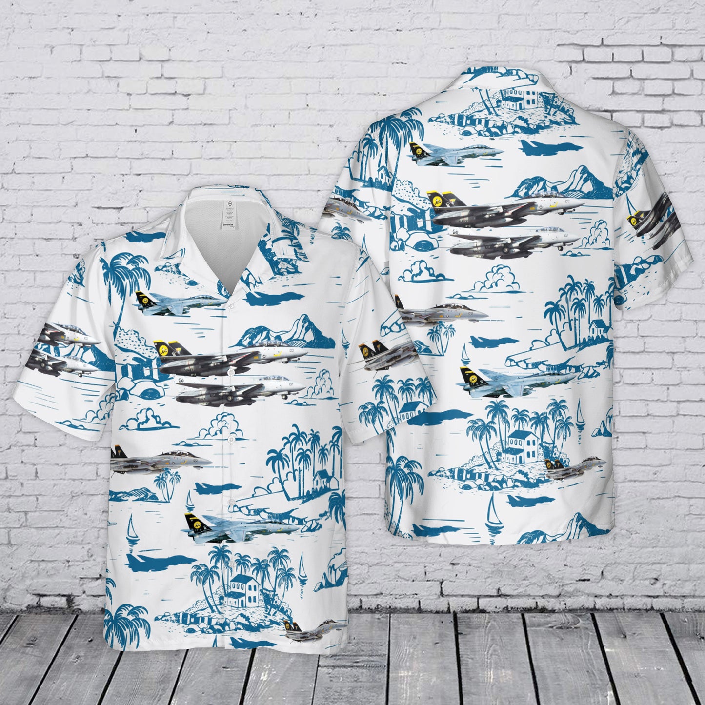 US Navy VF-31 Grumman F-14D Tomcat Hawaiian Shirt