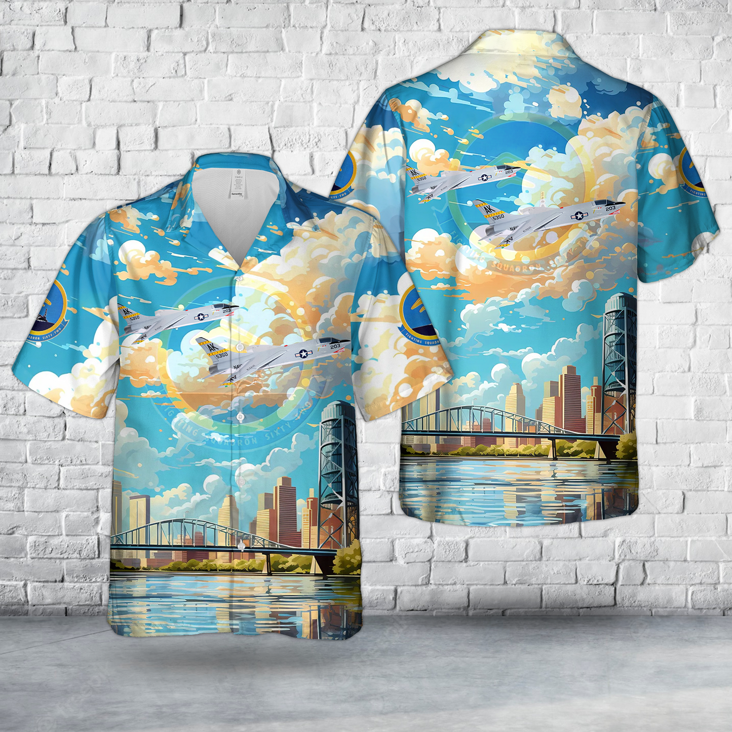 US Navy VF-62 F-8 Crusader Hawaiian Shirt