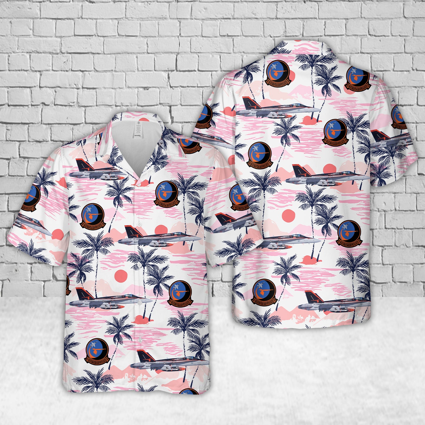 US Navy VFA-94 Mighty Shrikes F/A-18F Super Hornet Hawaiian Shirt