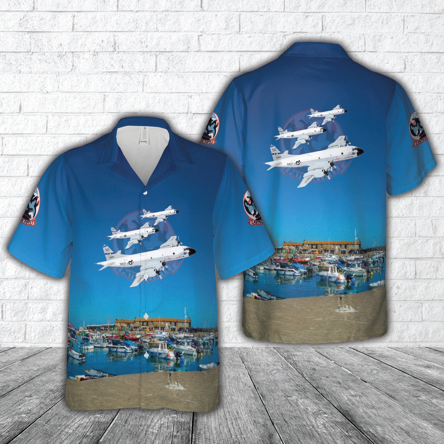 US Navy VP-50 Blue Dragon (1982) P-3C Orion Hawaiian Shirt