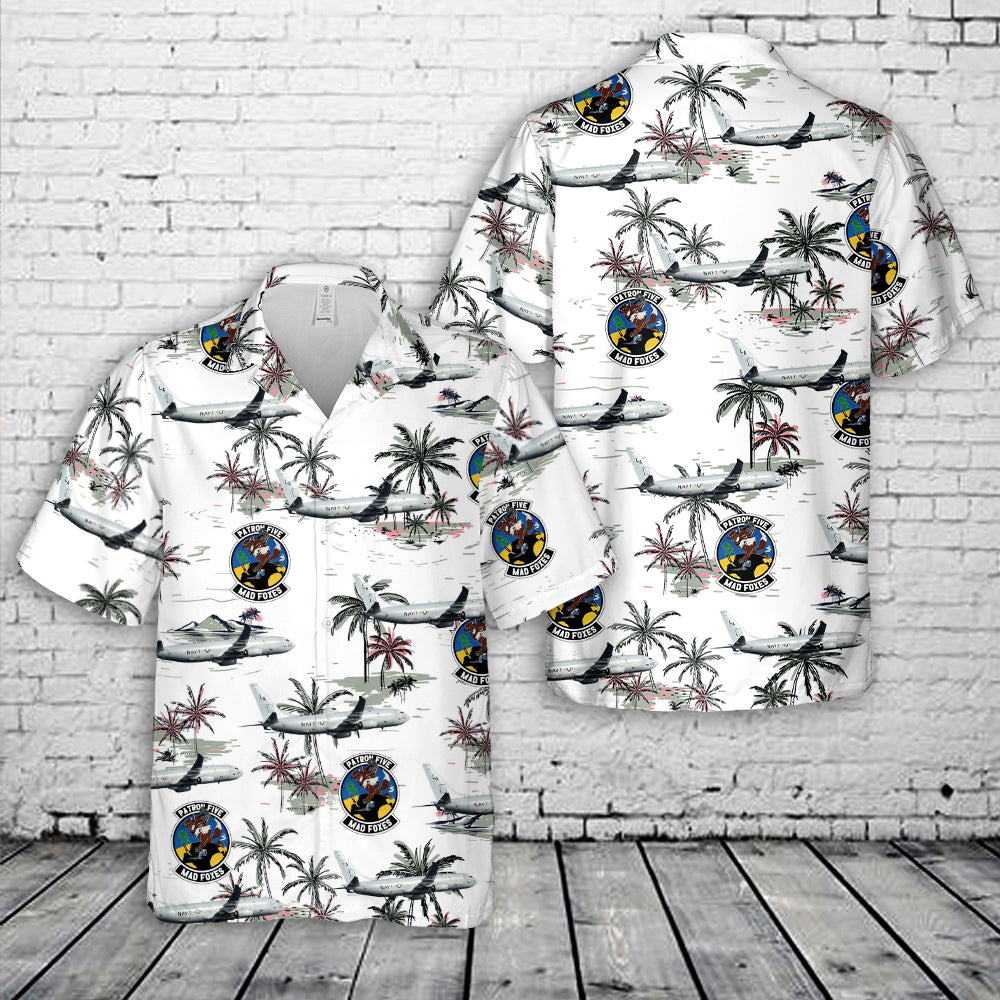US Navy VP-5 Mad Foxes P-8A Hawaiian Shirt