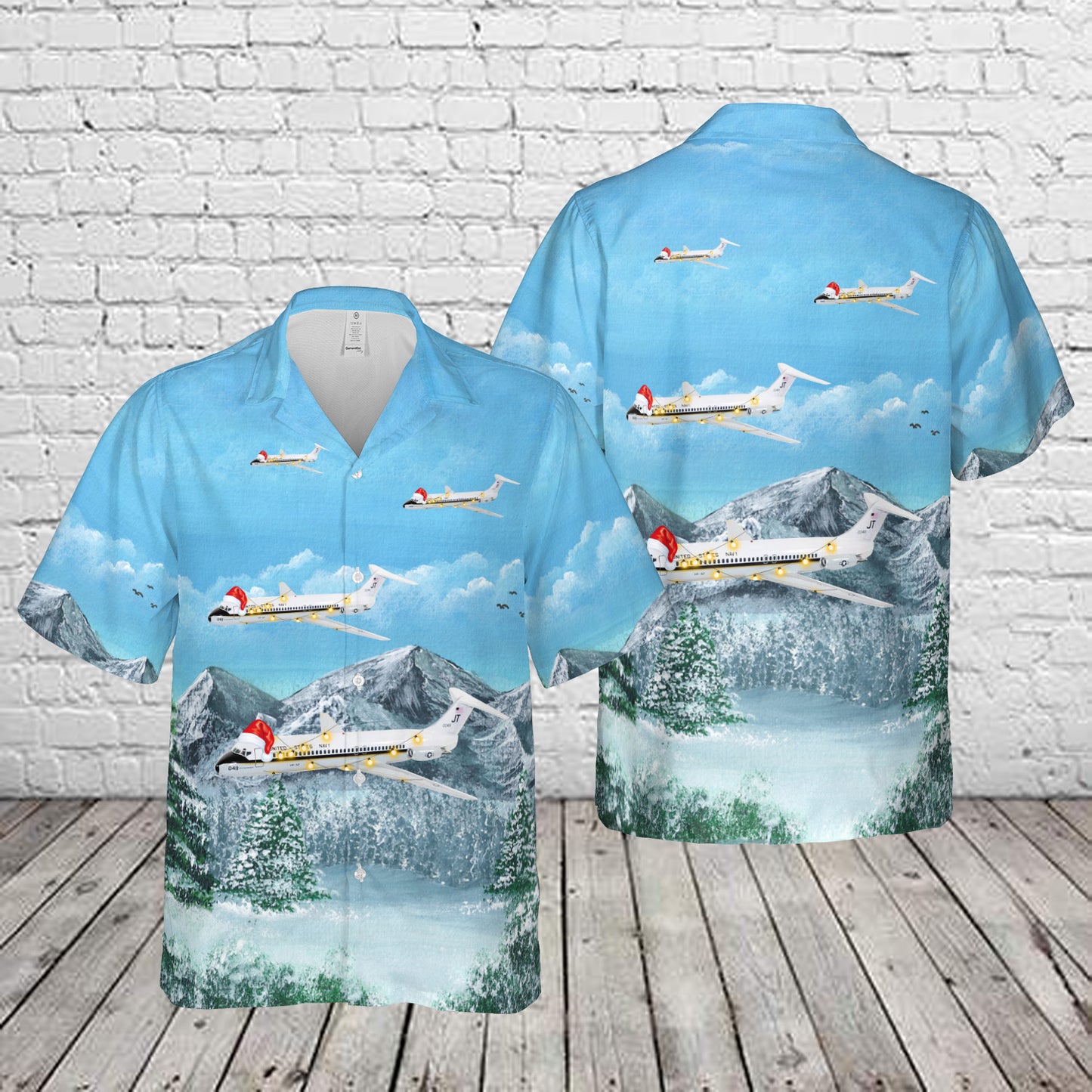 US Navy VR-52 Taskmasters C-9B Skytrain II Christmas Hawaiian Shirt