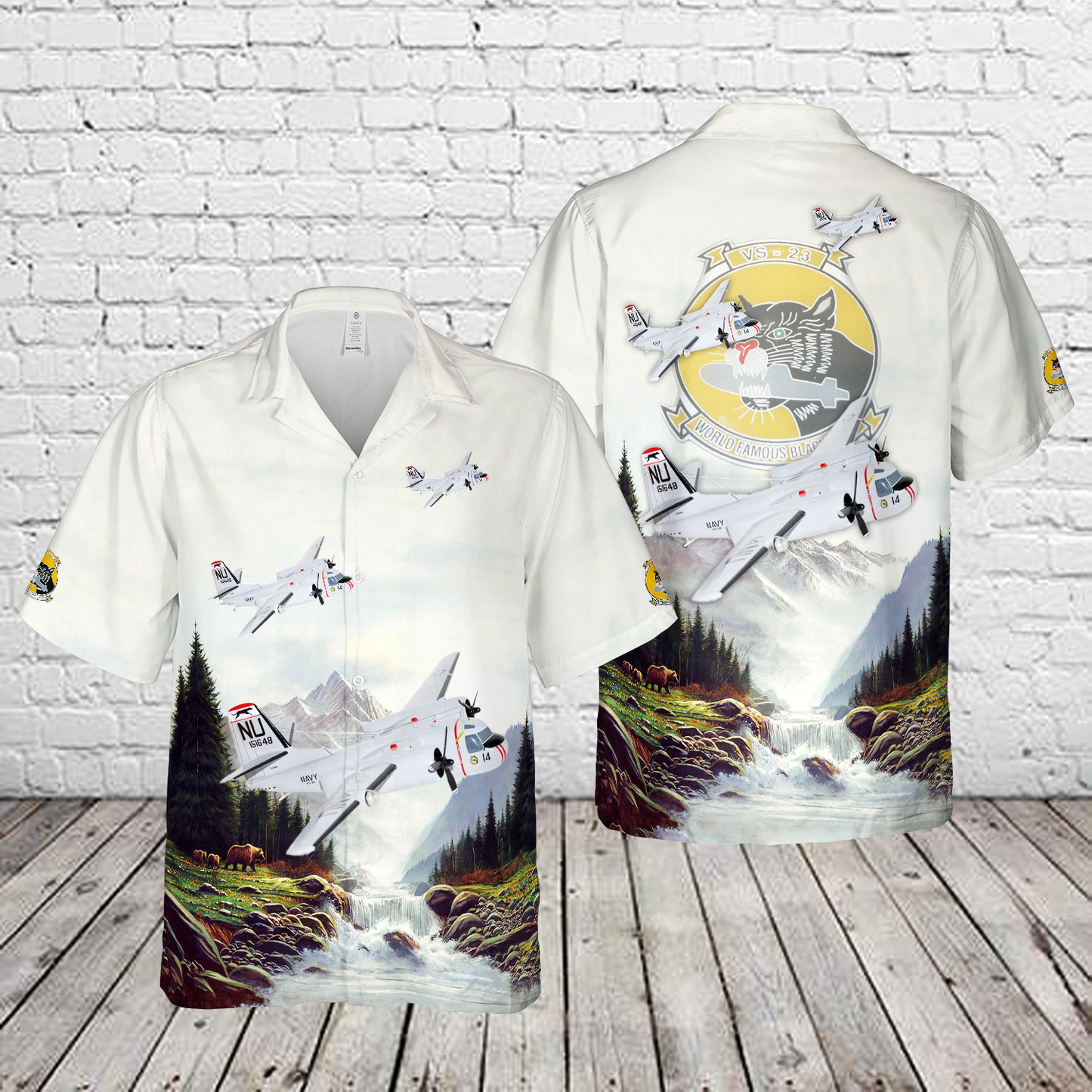 US Navy VS-23 Black Cats S-2 Stoof Hawaiian Shirt