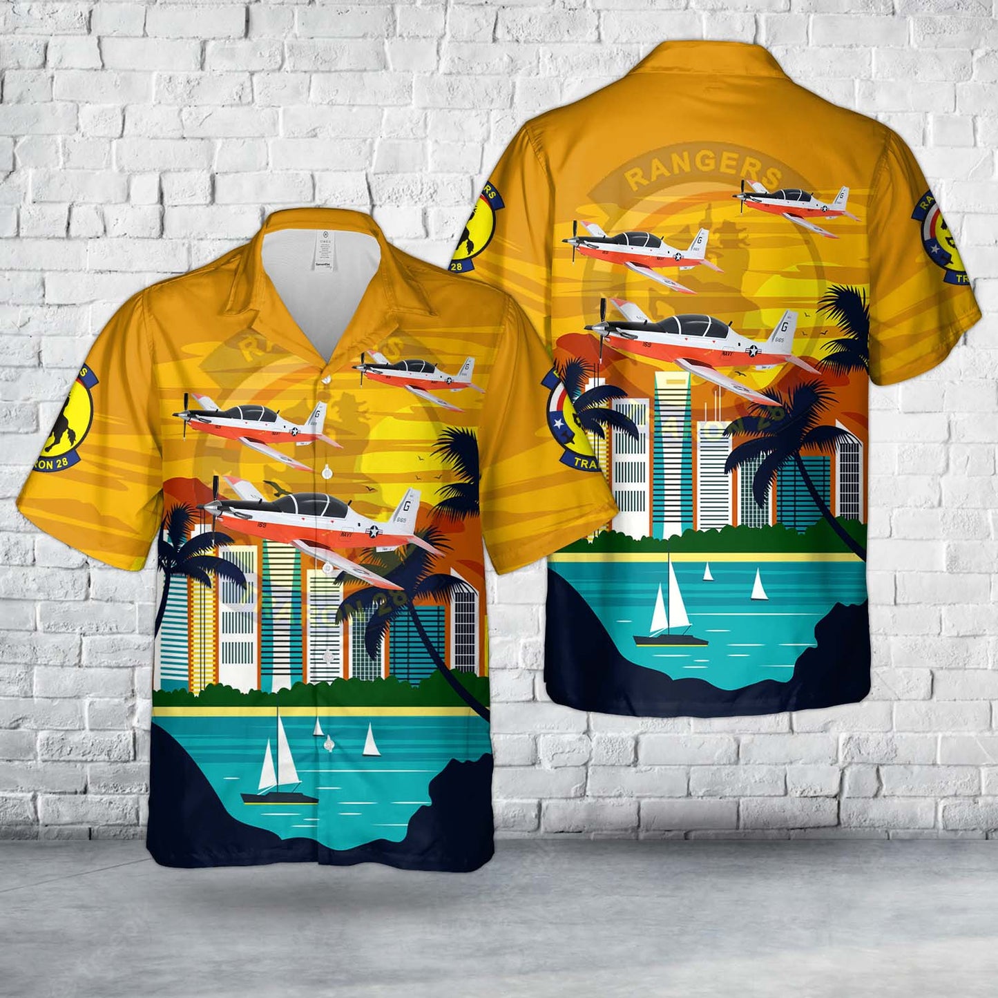 US Navy VT-28 "Rangers" T-6B Texan II Hawaiian Shirt
