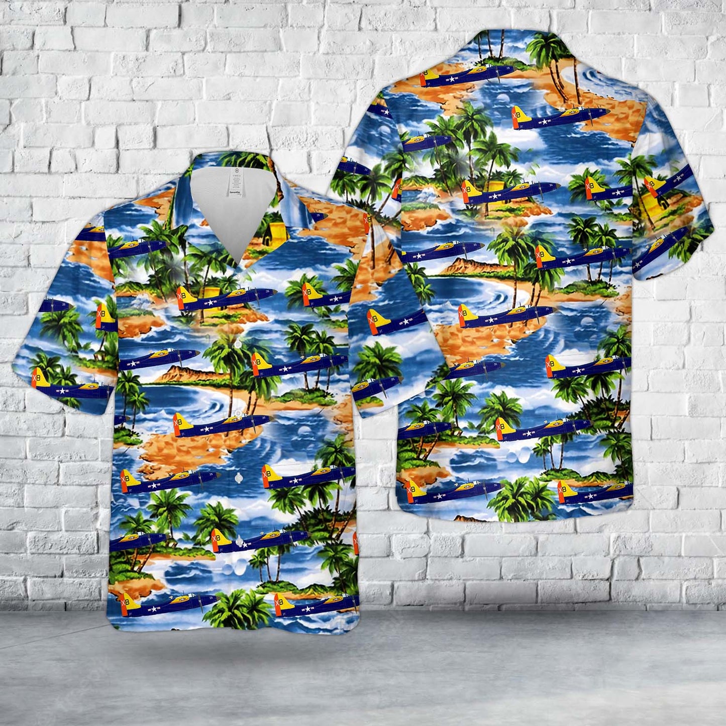 US Navy VX-2 Grumman F7F-2N Tigercat Hawaiian Shirt
