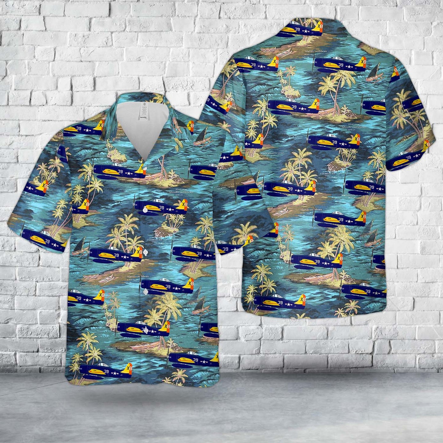 US Navy VX-2 Grumman F8F-1D Bearcat Hawaiian Shirt