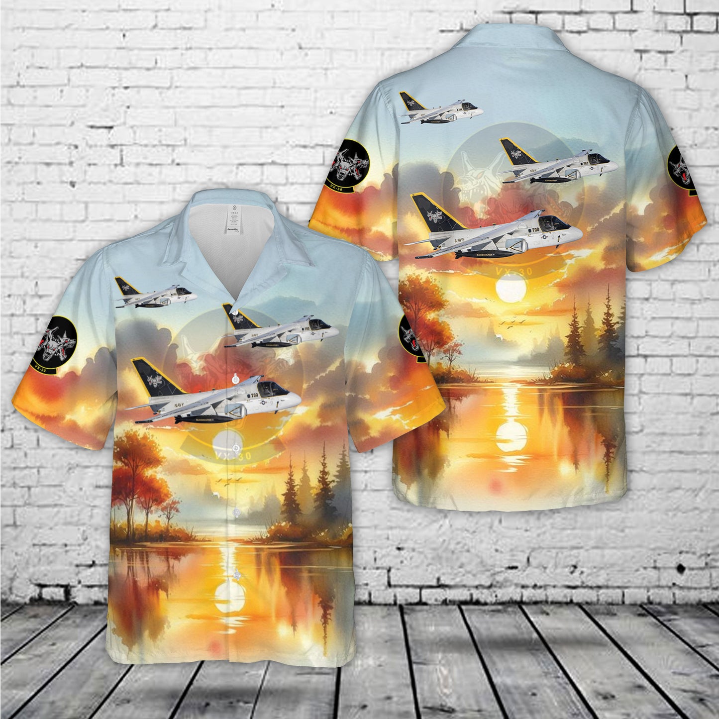 US Navy VX-30 S-3B Viking Bloodhounds Hawaiian Shirt