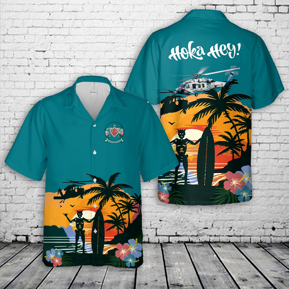 US Navy Helicopter Squadron HSC-6 Hawaiian Shirt 1