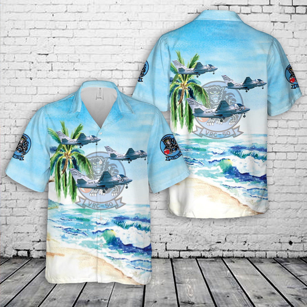 US Navy Lockheed US-3A Viking VRC-50 Hawaiian Shirt