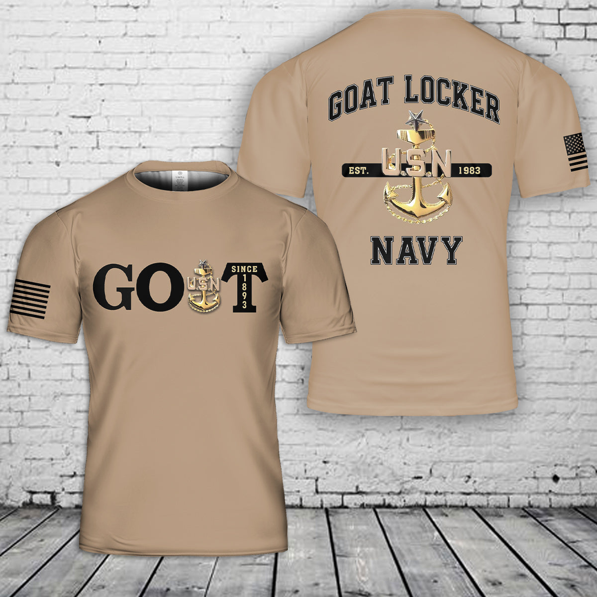 US Navy senior Chief Since 1893 3D T-Shirt