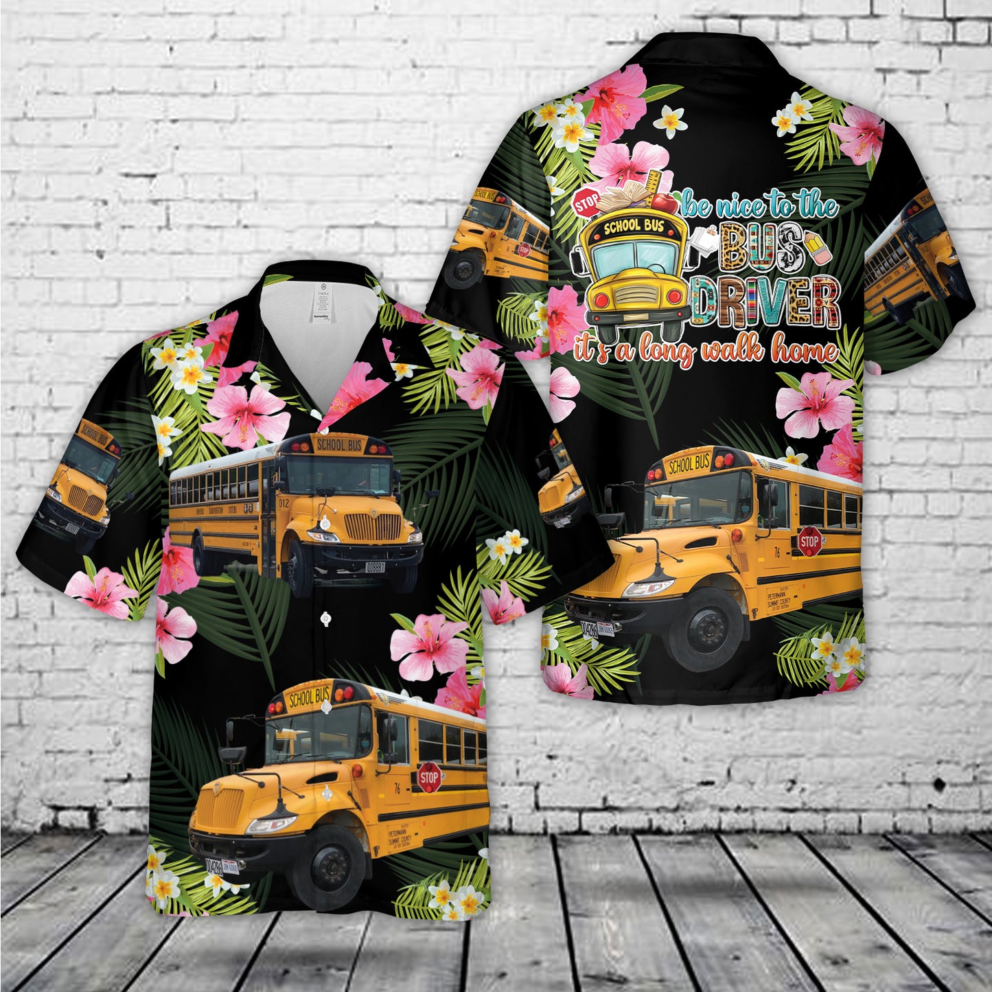 US School Bus Driver Hawaiian Shirt