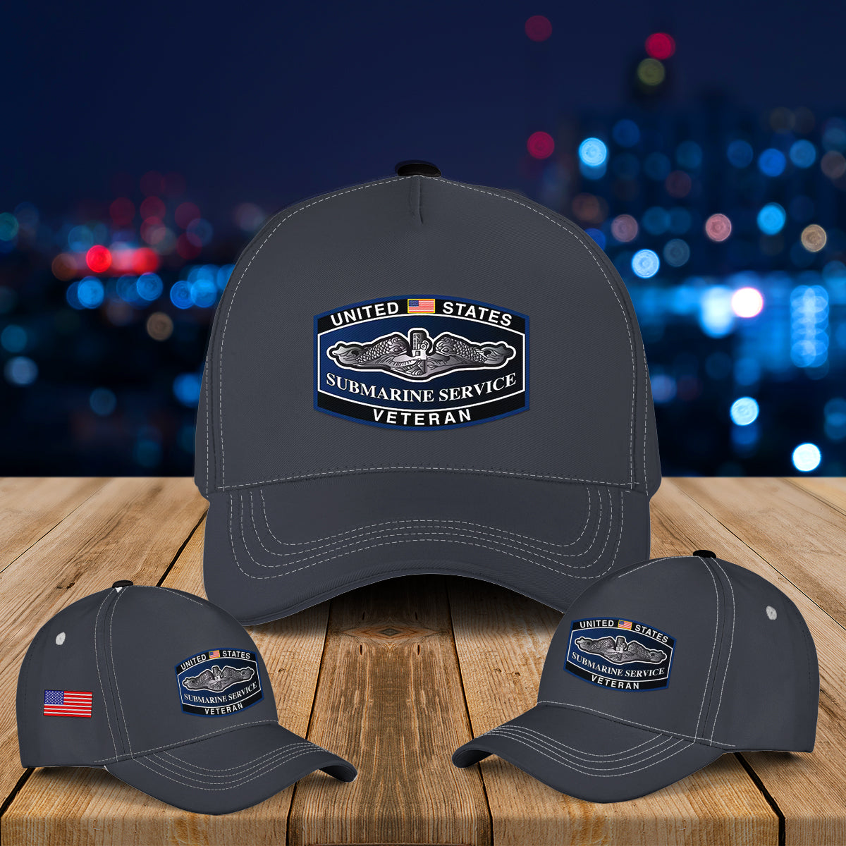 US Submarine Service Dolphins Veteran Baseball Cap