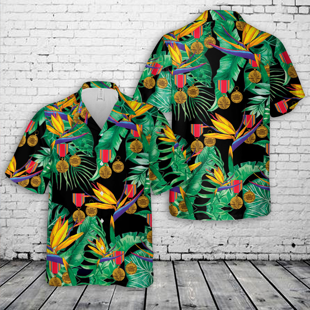 US World War II Victory Medal Hawaiian Shirt