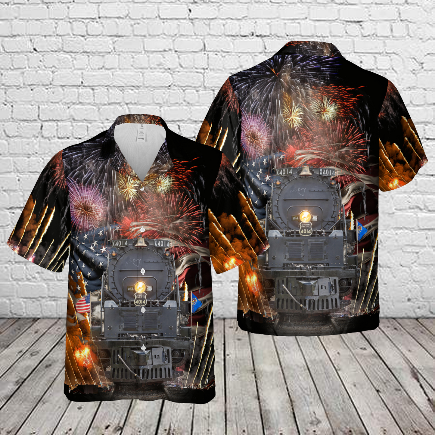 Union Pacific Big Boy No. 4014, 4th Of July Hawaiian Shirt