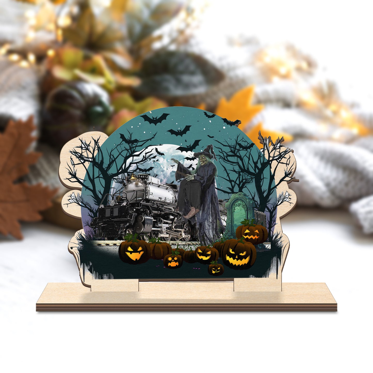 Union Pacific Steam Locomotive 4014 BIG BOY Halloween Custom Shape Wood Standee