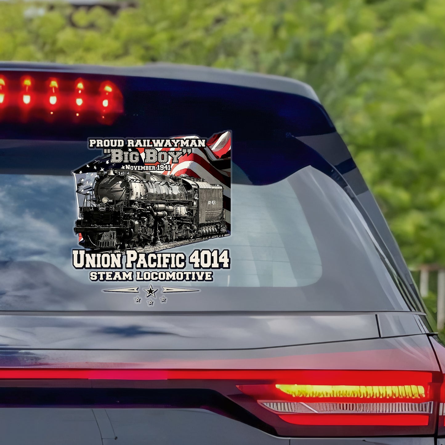 Union Pacific Steam Locomotive 4014 BIG BOY Transparent Vinyl Decal