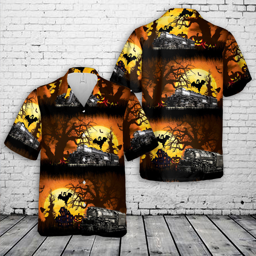 Union Pacific Steam Locomotive 4014 BIG BOY, Halloween Hawaiian Shirt