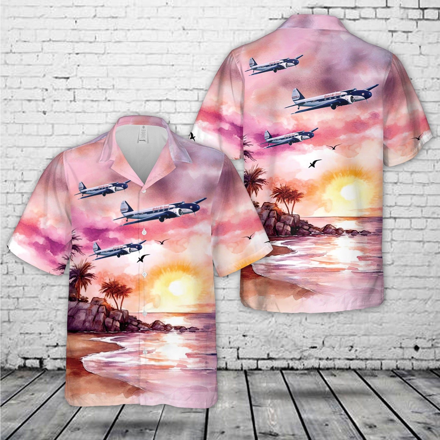United Airlines Boeing 247 Hawaiian Shirt
