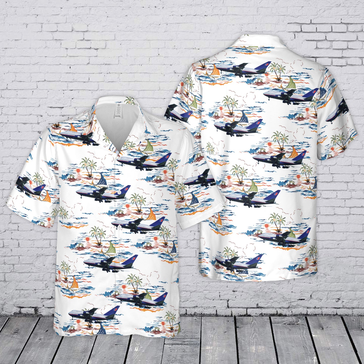 United Airlines Boeing 747SP-21 Hawaiian Shirt