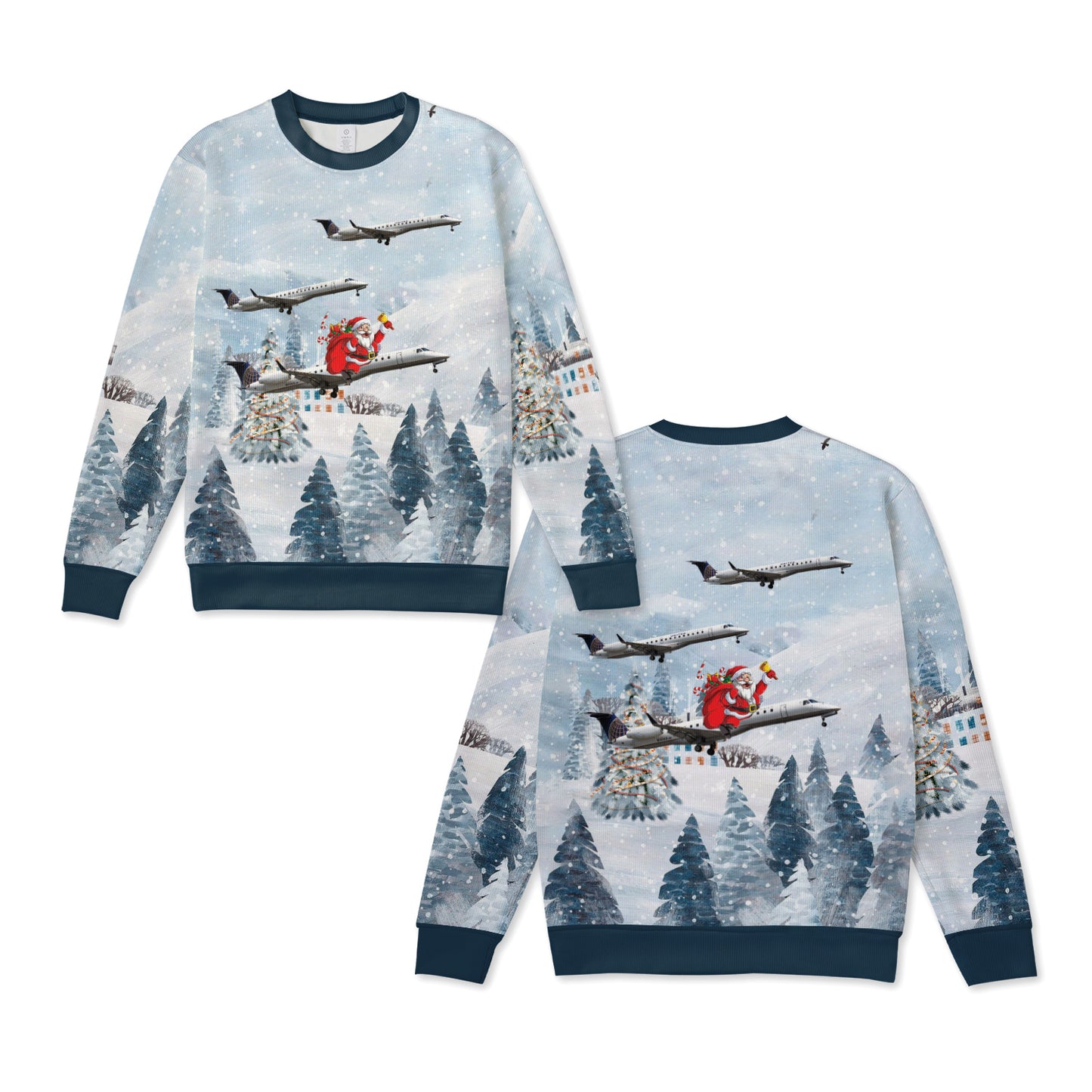 United Express Embraer ERJ-145XR Christmas Knitted Sweater