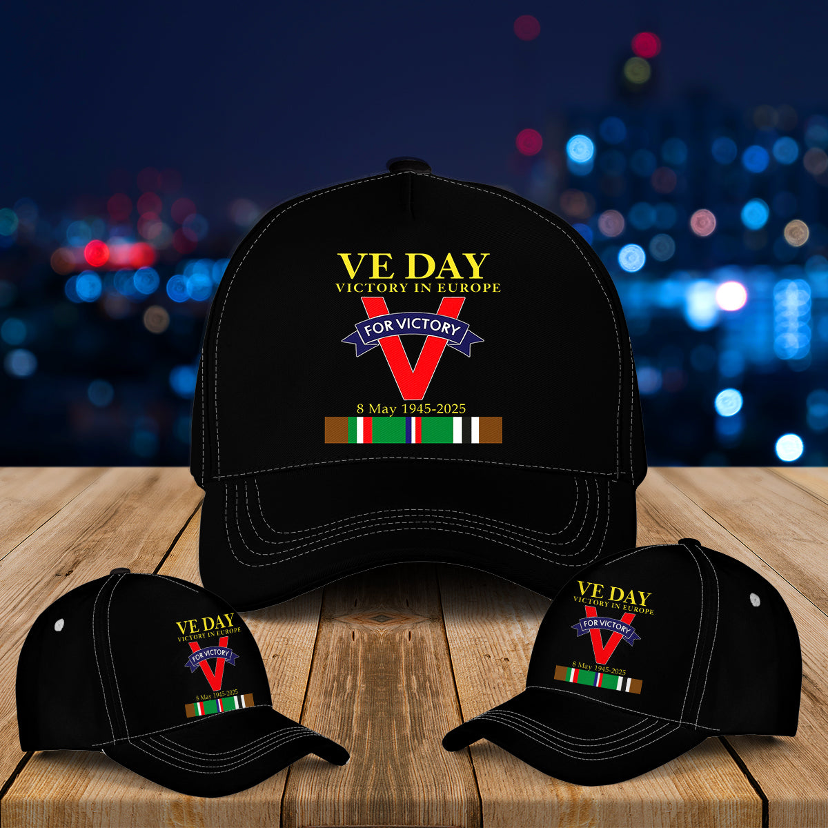 VE DAY 1945 - 2025 Anniversary Baseball Cap