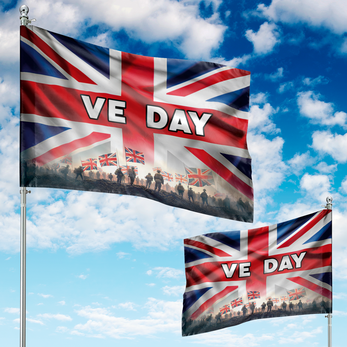 VE Day 80th Anniversary House Flag
