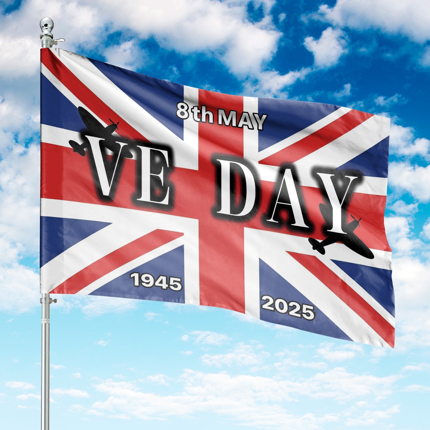 VE Day 80th Anniversary (1945-2025) House Flag