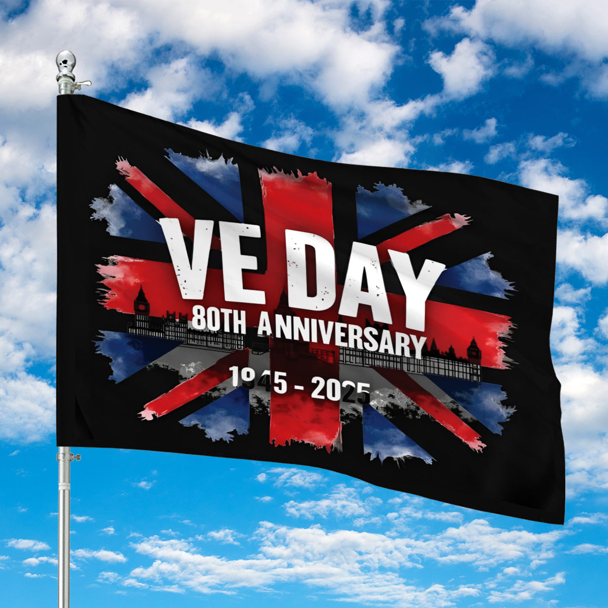 VE Day WWII 80th Anniversary Flag