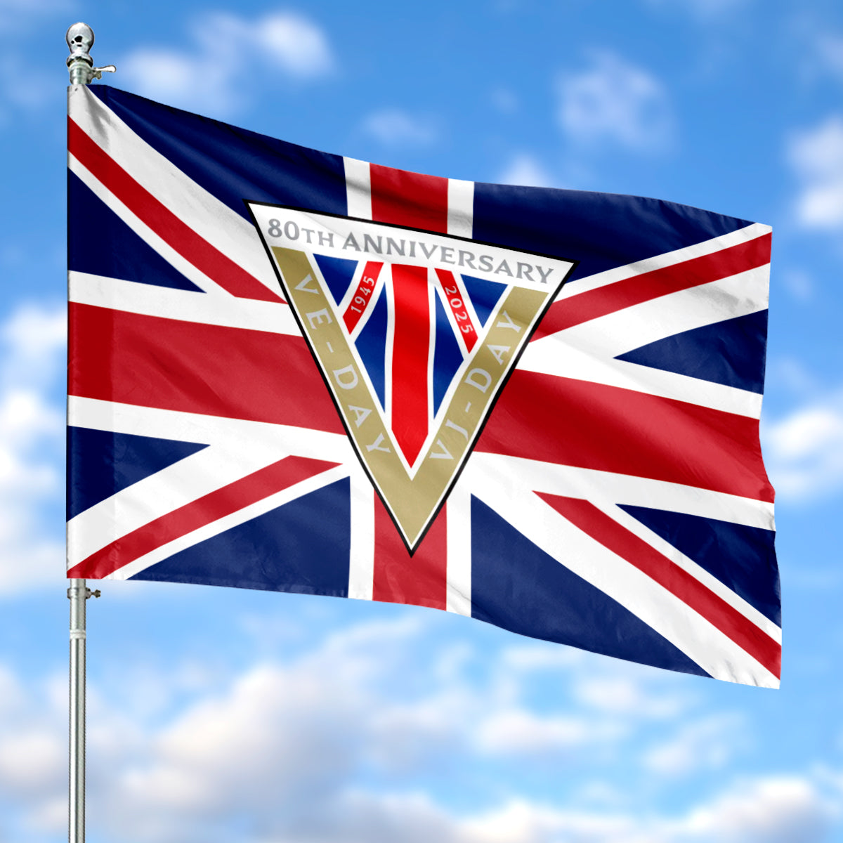 VE/VJ DAY 80TH ANNIVERSAY COMMEMORATIVE FLAG 2025 House Flag