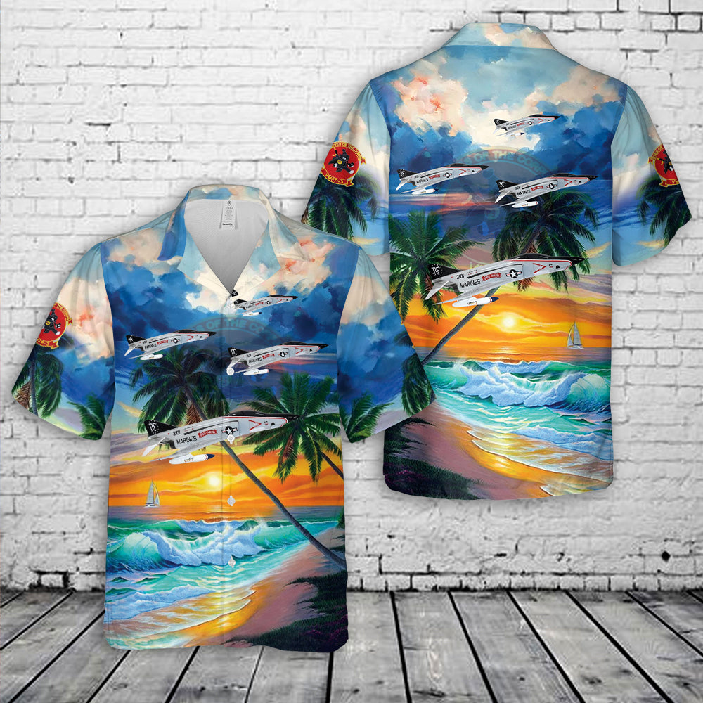 VMFP-3 Eyes of the Corps "Spirit of America" RF-4b Hawaiian Shirt