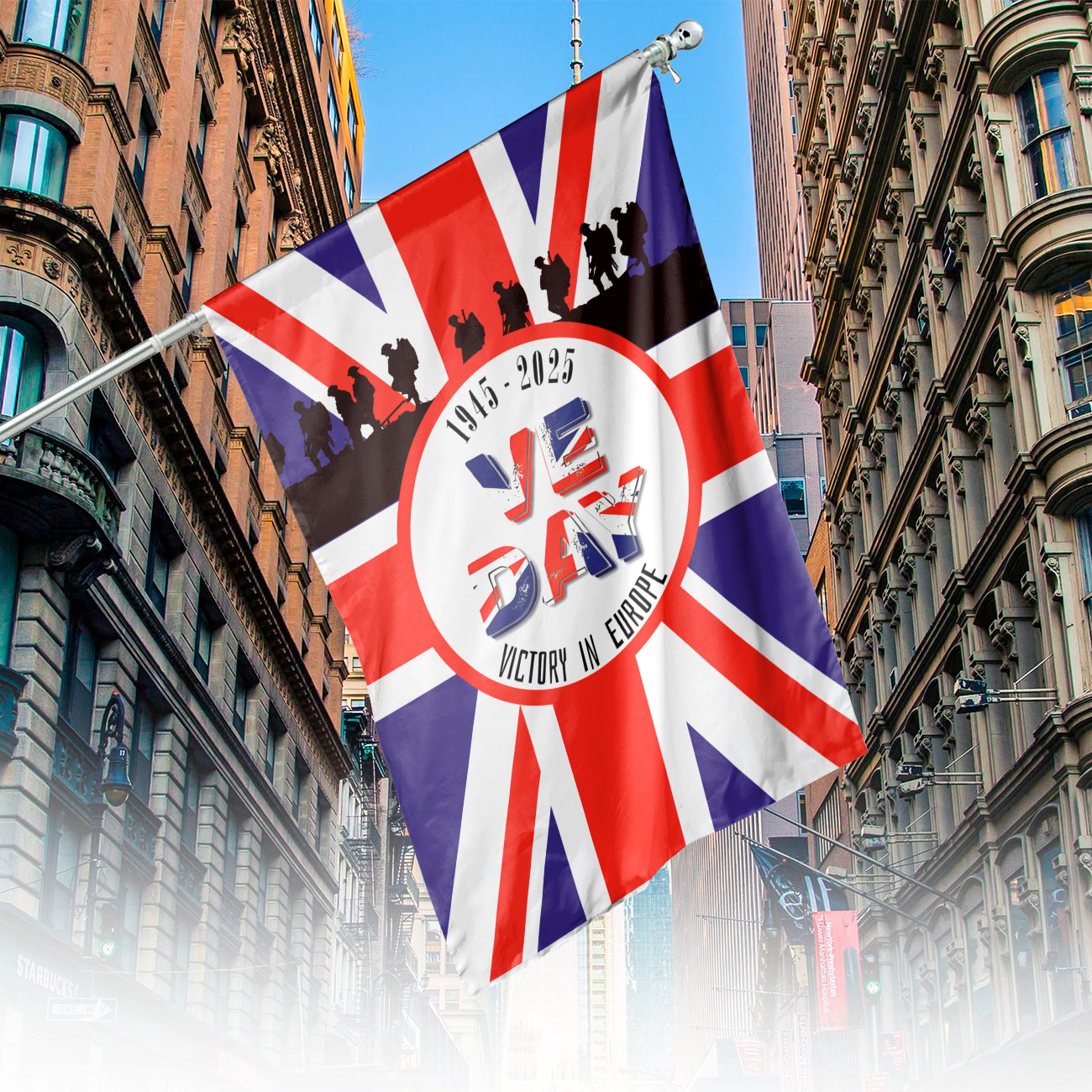 Victory in Europe (VE) Day Anniversary House Flag
