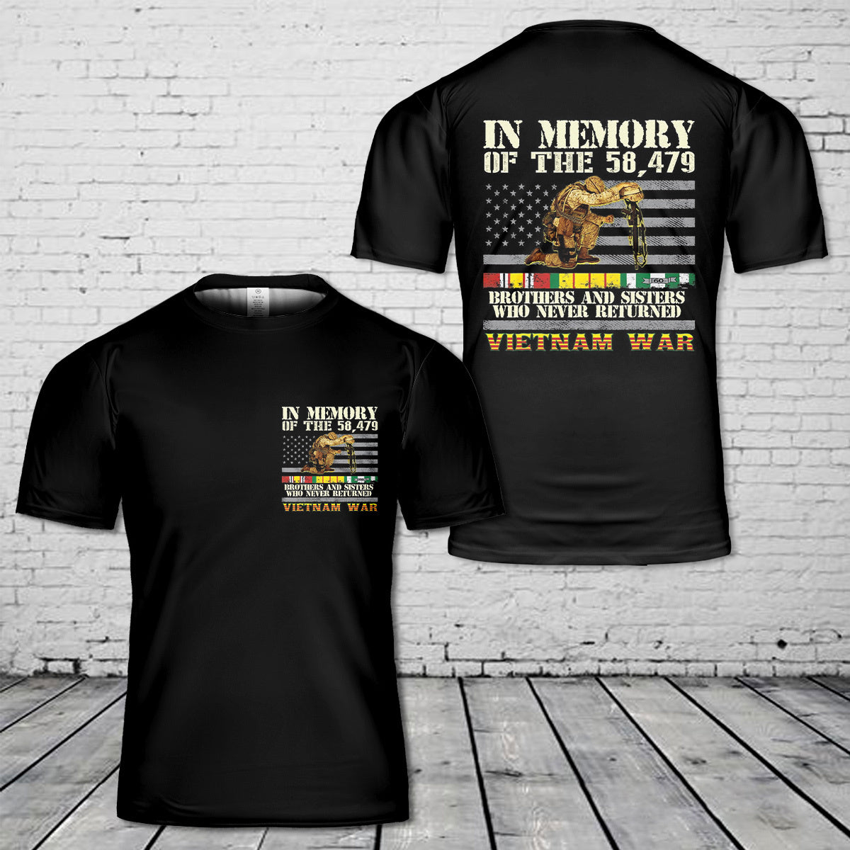 Vietnam War Veterans US Memorial Day In The Memory T-Shirt 3D