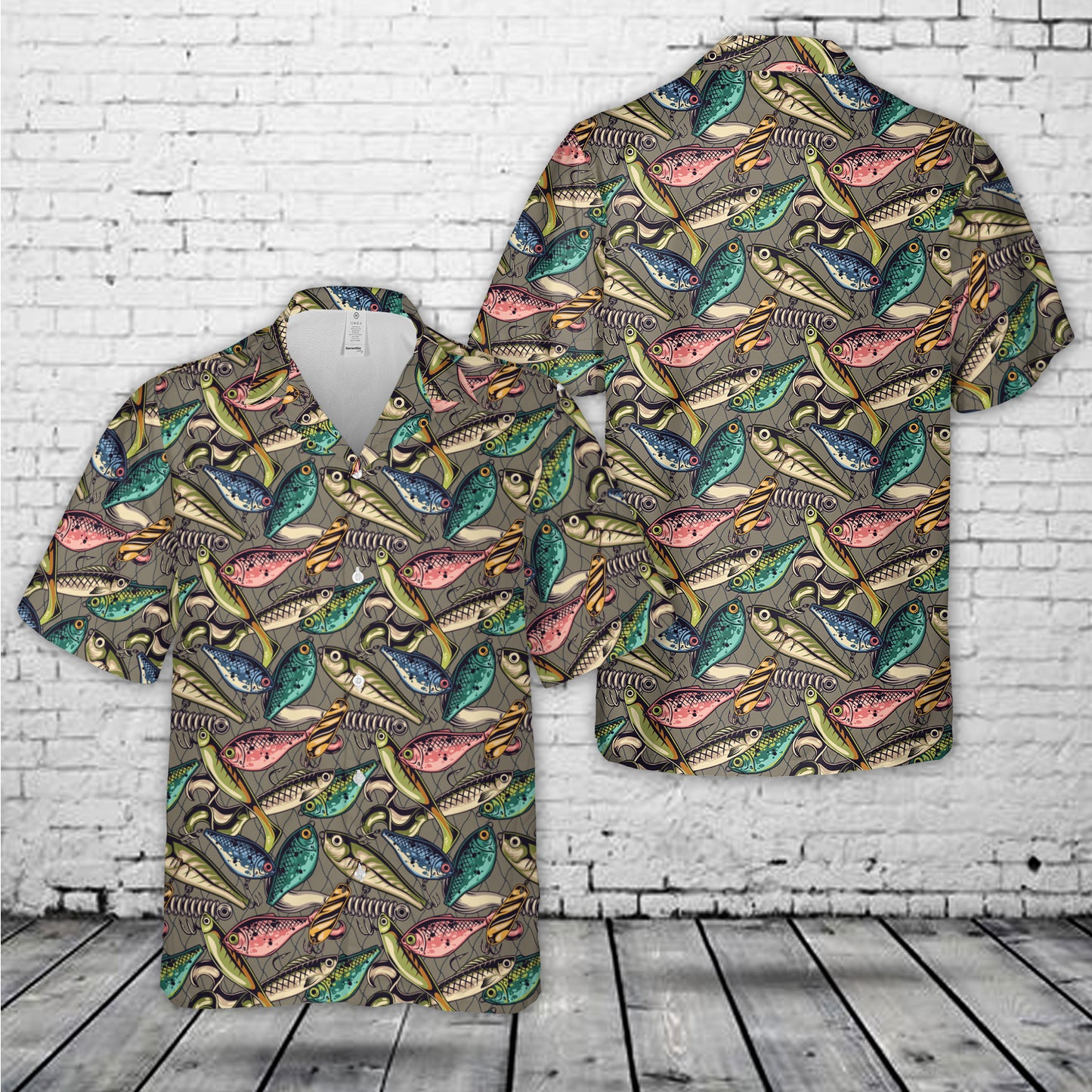 Vintage Fishing Lures Seamless 3 Hawaiian Shirt